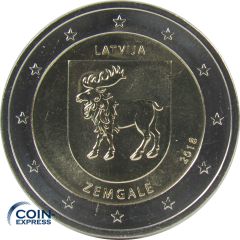 2 Euro Gedenkmünze Lettland 2018 - Region Zemgale