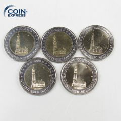 Alle 5 Stück 2 Euro Gedenkmünzen Deutschland 2008 - Hamburger Michel - ADFGJ