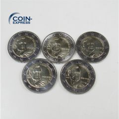 Alle 5 Stück 2 Euro Gedenkmünzen Deutschland 2018 - Helmut Schmidt - ADFGJ