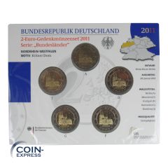 2 Euro Gedenkmünzenset Deutschland 2011 - Kölner Dom - Stempelglanz 2 Euro Gedenkmünzenset Deutschland 2011 - Kölner Dom - Stempelglanz