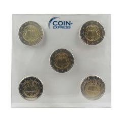 Alle 5 Stück 2 Euro Gedenkmünzen Deutschland 2007 - Römische Verträge - ADFGJ