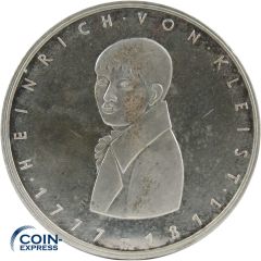 5 DM Gedenkmünze Deutschland 1977 G Heinrich von Kleist