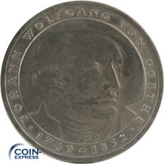 5 DM Gedenkmünze Deutschland 1982 D Johann Wolfgang von Goethe