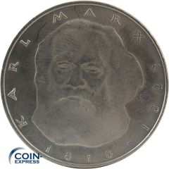 5 DM Gedenkmünze Deutschland 1983 J Karl Marx