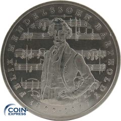 5 DM Gedenkmünze Deutschland 1984 J Felix Mendelssohn Bartholdy