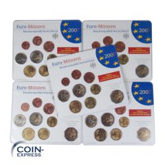 Euro Kursmünzensätze Deutschland 2007 ST ADFGJ