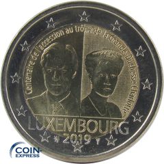 2 Euro Gedenkmünze Luxemburg 2019 - Thronbesteigung Charlotte