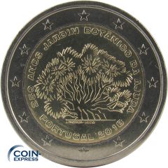 2 Euro Gedenkmünze Portugal 2018 - Botanischer Garten von Ajuda