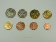 Euro Kursmünzensatz Griechenland 2002 ohne Münzzeichen