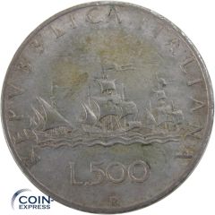 500 Lire Italien 1959 - Giampaoli - Drei Schiffe