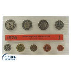 DM KMS Kursmünzensatz Deutschland 1976 ST J