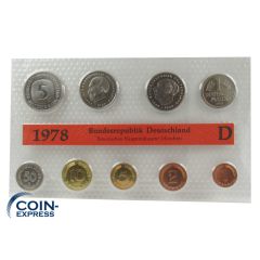 DM KMS Kursmünzensatz Deutschland 1978 ST D