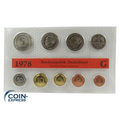 DM KMS Kursmünzensatz Deutschland 1978 ST G