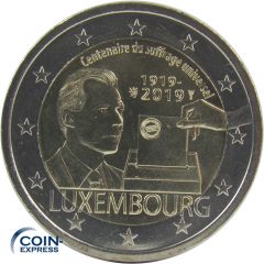 2 Euro Gedenkmünze Luxemburg 2019 - 100 Jahre Allgemeines Wahlrecht