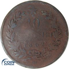 10 Centesimi Italien 1862 M 10 Centesimi Italien 1862 M