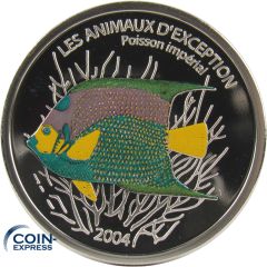 5 Francs DR Kongo 2004 Wild Life Protection - Kaiserfisch