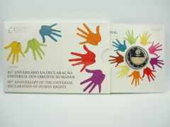 2 Euro Gedenkmünze Portugal 2008 Menschenrechte PP in Coincard