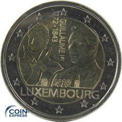 2 Euro Gedenkmünze Luxemburg 2018 - Guillaume