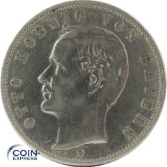 5 Mark Münze Bayern 1899 D Otto