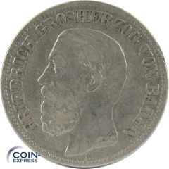 2 Mark Münze Baden 1899 G Friedrich