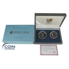 1000 + 2000 Won Südkorea 1988 PP - Olympia Seoul - Gewichtheben und Tischtennis 1000 + 2000 Won Südkorea 1988 PP - Olympia Seoul - Gewichtheben und Tischtennis