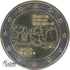 2 Euro Münze Malta 2016 - Tempel von Ggantija mit Münzzeichen Füllhorn