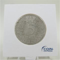 5 DM Münze Deutschland 1966 J - Silberadler - Bessere Erhaltung!