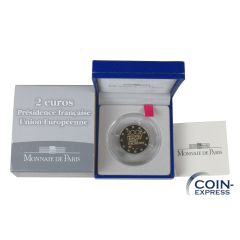 2 Euro Gedenkmünze Frankreich 2008 - EU-Ratspräsidentschaft - Polierte Platte PP