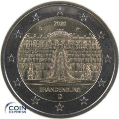 2 Euro Gedenkmünze Deutschland 2020 Brandenburg - D 2 Euro Gedenkmünze Deutschland 2020 Brandenburg - D