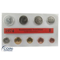 DM Kursmünzensatz Deutschland 1974 ST F