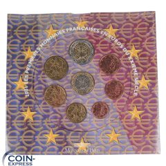 Euro Kursmünzensatz Frankreich 2001 BU