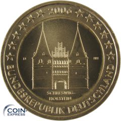 2 Euro Gedenkmünze Deutschland 2006 - Holstentor - D München - vergoldet