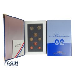 Euro Kursmünzensatz Frankreich 2002 PP - Polierte Platte