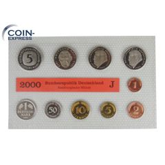 DM KMS Kursmünzensatz Deutschland 2000 Stempelglanz J