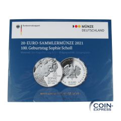 20 Euro Deutschland 2021 Sophie Scholl - Spiegelglanz