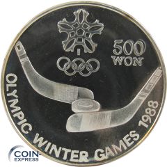 5000 Won Korea 1988 PP - Olympia Calgary - Eishockey 5000 Won Korea 1988 PP - Olympia Calgary - Eishockey