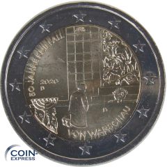 2 Euro Gedenkmünze Deutschland 2020 Kniefall von Warschau - D 2 Euro Gedenkmünze Deutschland 2020 Kniefall von Warschau - D