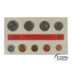 DM KMS Kursmünzensatz Deutschland 1975 Stempelglanz D