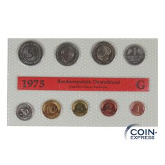 DM KMS Kursmünzensatz Deutschland 1975 Stempelglanz G