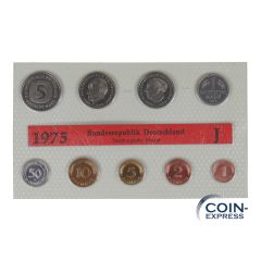 DM KMS Kursmünzensatz Deutschland 1975 Stempelglanz J