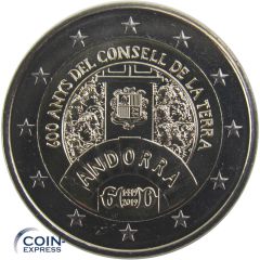 2 Euro Gedenkmünze Andorra 2019 Parlament 2 Euro Gedenkmünze Andorra 2019 Parlament