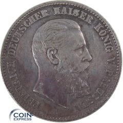 2 Mark Münze Preussen 1888 A Friedrich III. Silber