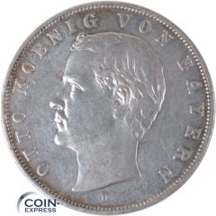 3 Mark Münze Bayern 1913 D Otto