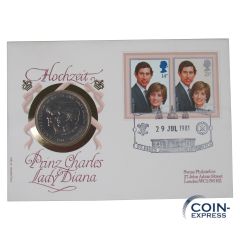 Numisbrief 1981 Hochzeit Prinz Charles und Lady Diana Numisbrief 1981 Hochzeit Prinz Charles und Lady Diana