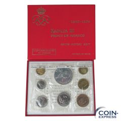 Francs Kursmünzensatz Monaco 1974 Fleurs de Coins - Stempelglanz Francs Kursmünzensatz Monaco 1974 Fleurs de Coins - Stempelglanz
