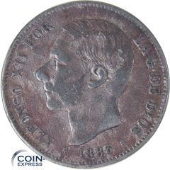5 Pesetas Spanien 1883 Alfonso XII 5 Pesetas Spanien 1883 Alfonso XII