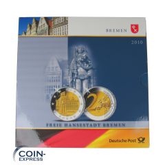 2 Euro Gedenkmünze Deutschland 2010 - Bremen - J Deutsche Post