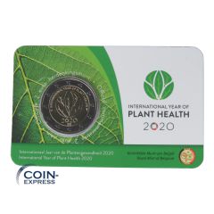2 Euro Gedenkmünze Belgien 2020 - Jahr der Pflanzengesundheit in Coincard flämisch
