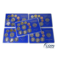 DM Kursmünzensätze Deutschland 1999 PP ADFGJ