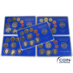 DM Kursmünzensätze Deutschland 1997 Spiegelglanz ADFGJ